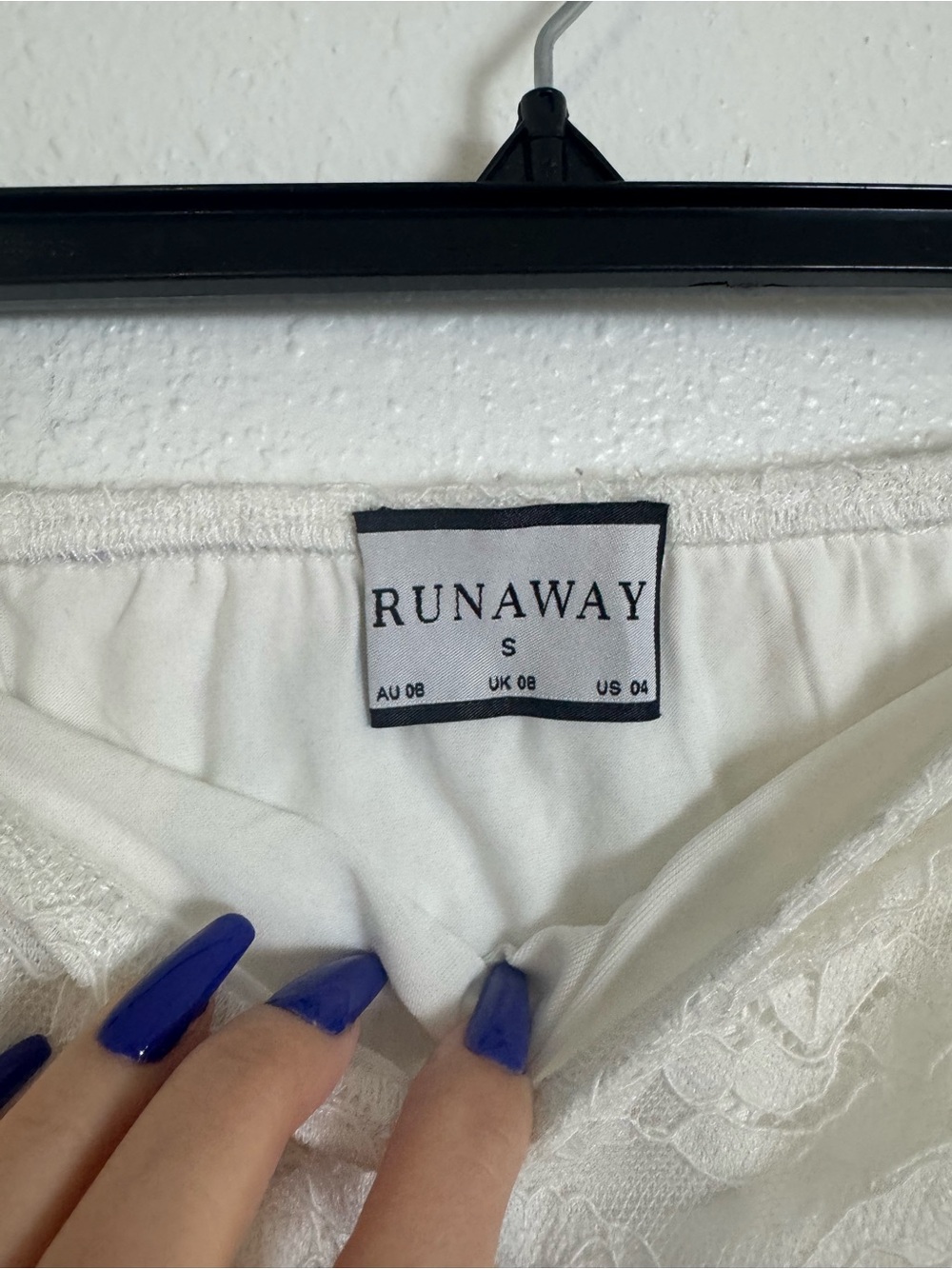 Runaway the label Valerie Lace Mini Skirt in White - Picture 5 of 7